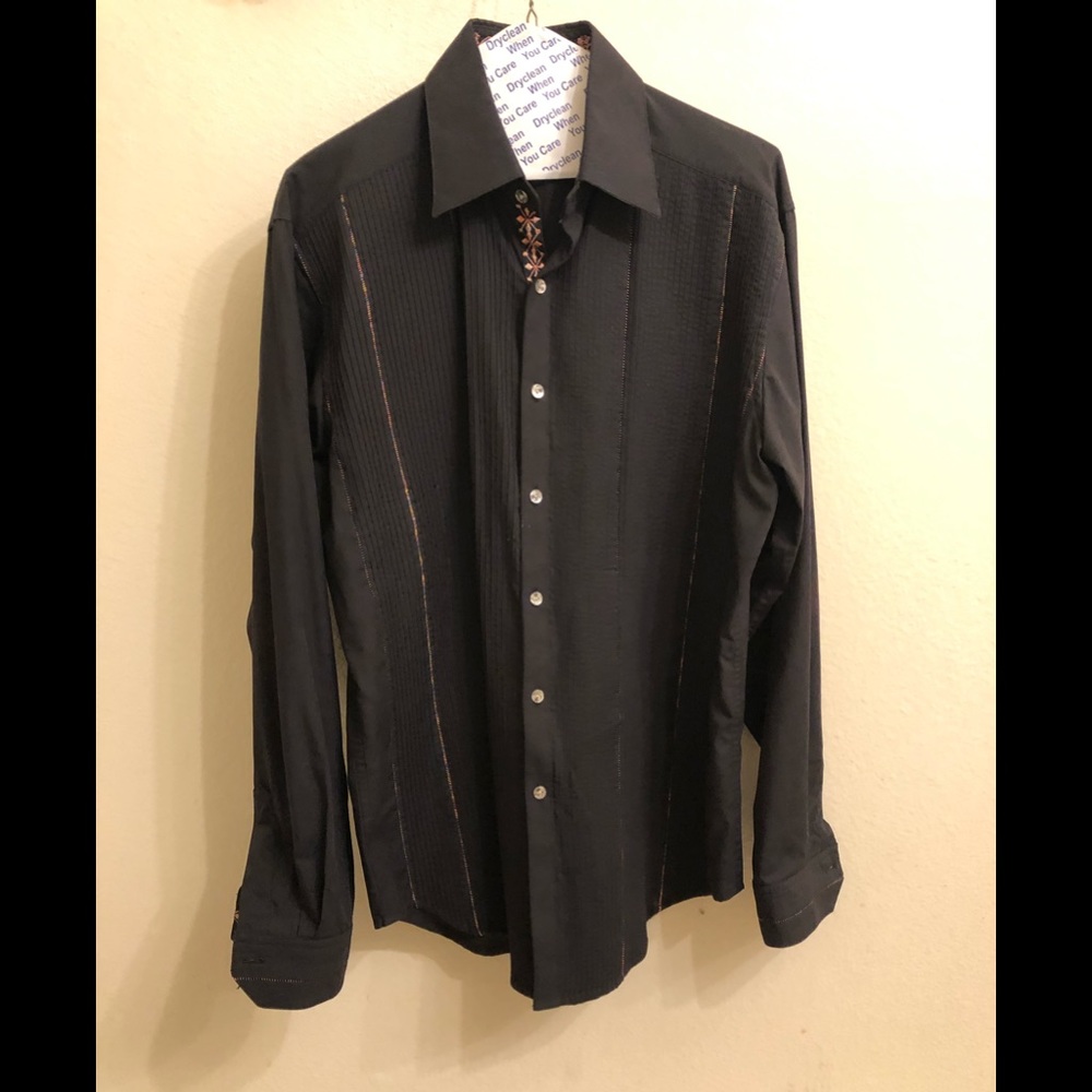 Robert Graham Black Dress Shirt